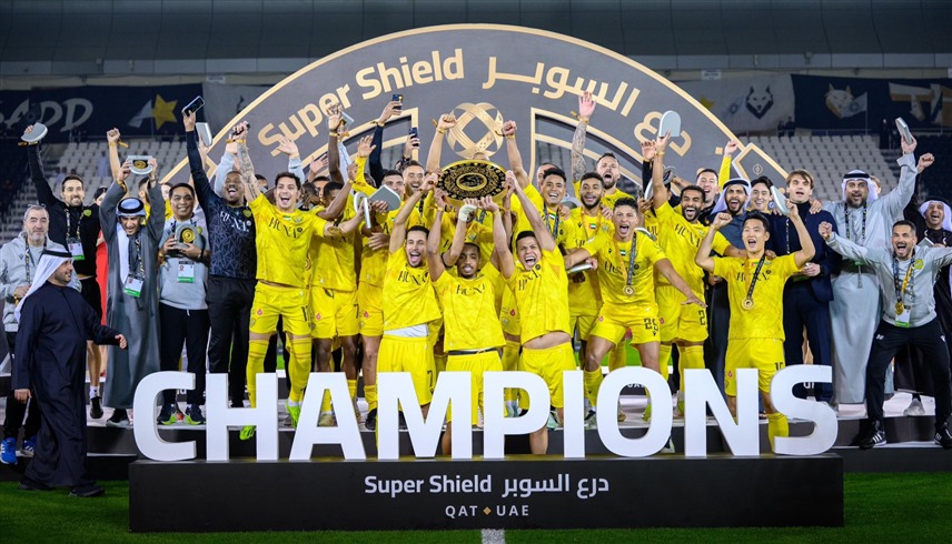 لحظة تتويج فريق الوصل (إكس)