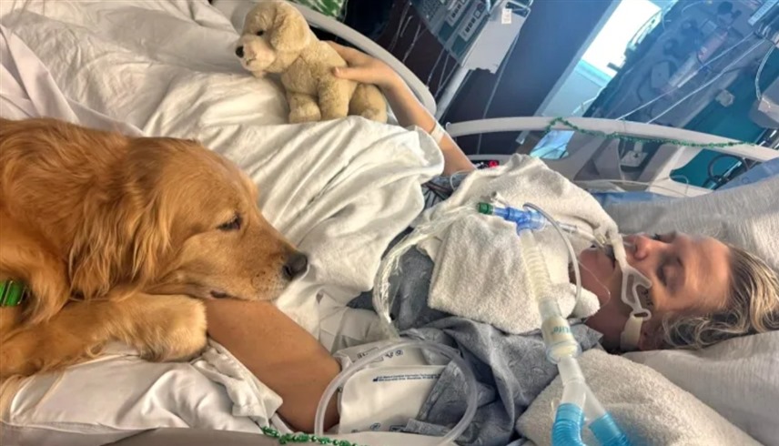 Priscilla Timmons with therapy dog Scrunchie