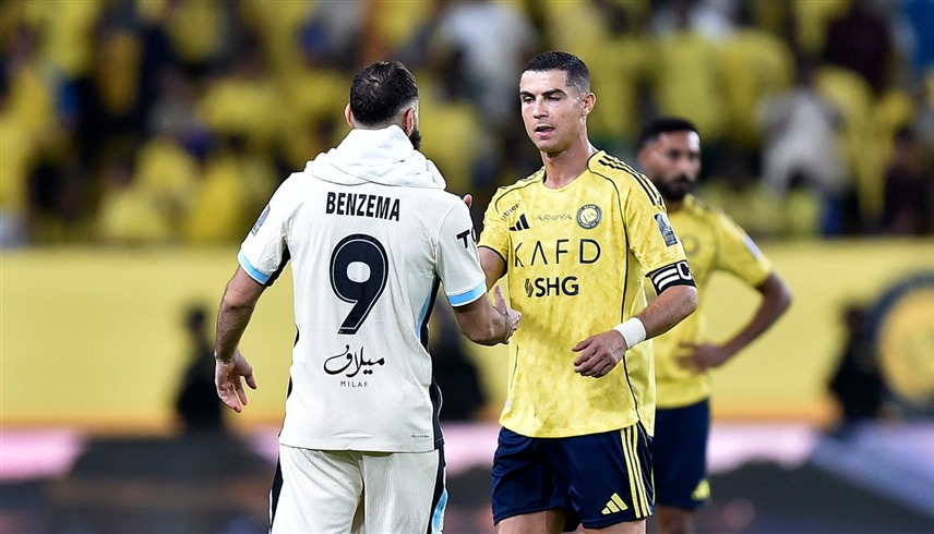 من مباراة النصر والاتحاد (رويترز)