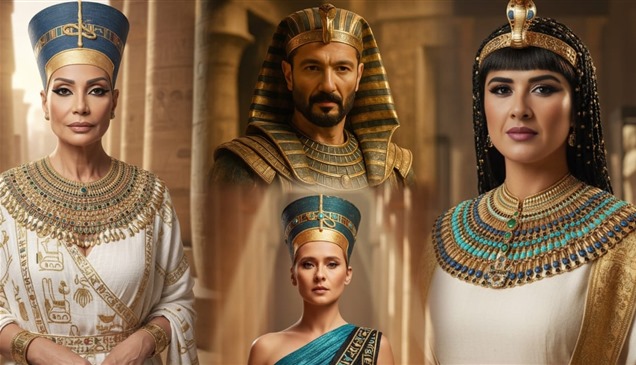 نجوم الفن يتألقون بالزي الفرعوني احتفالاً بالمتحف المصري الكبير