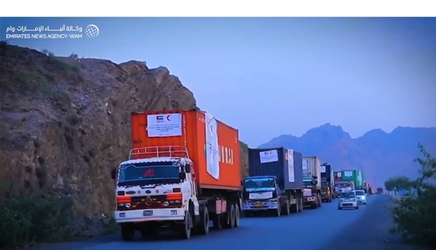 من الإمارات إلى أفغانستان.. 3681 طن مواد غذائية وطبية عقب الزلزال  