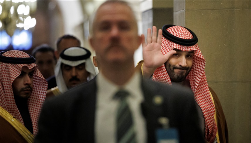 الأمير محمد بن سلمان خلال زيارته إلى البيت الأبيض (رويترز)