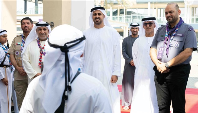 ذياب بن محمد بن زايد يشهد افتتاح منتدى الشباب الكشفي العربي في أبوظبي