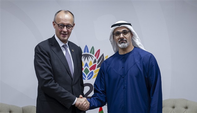 خالد بن محمد بن زايد يبحث مع المستشار الألماني دعم الخطط التنموية المستدامة 