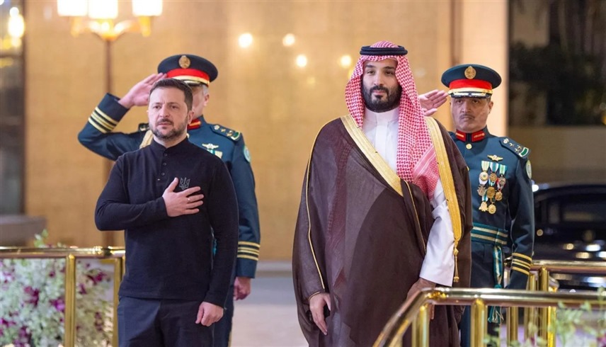 ولي العهد السعودي يستقبل الرئيس الأوكراني (إكس)