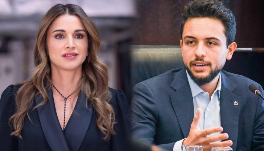 الملكة رانيا وولي العهد الأردني