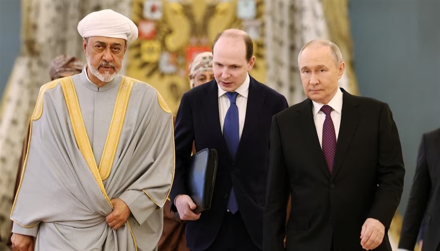 الرئيس الروسي فلاديمير بوتين وسلطان عُمان هيثم بن طارق آل سعيد (سبوتنيك)
