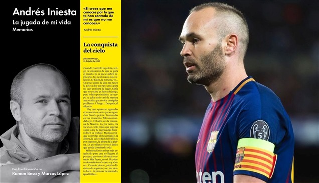 إنييستا يداعب الأوراق بكتاب عن العقل 