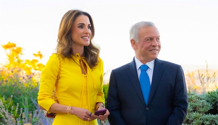 الملكة رانيا وملك الأردن 