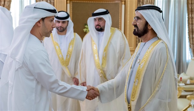 محمد بن راشد يستقبل المهنئين بعيد الأضحى المبارك