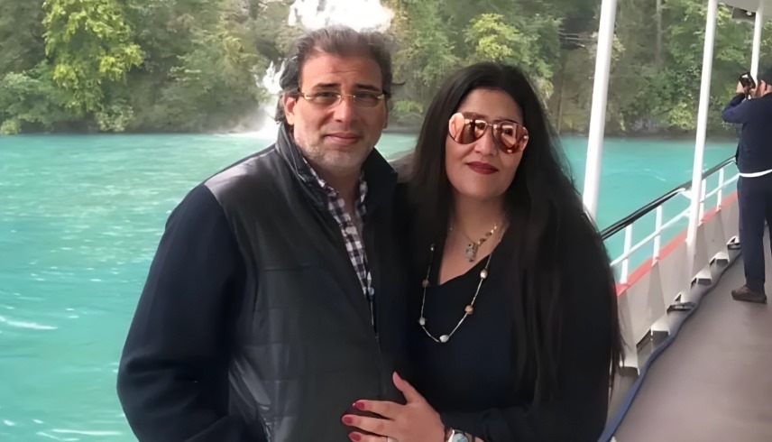 خالد يوسف وزوجته (أرشيفية)