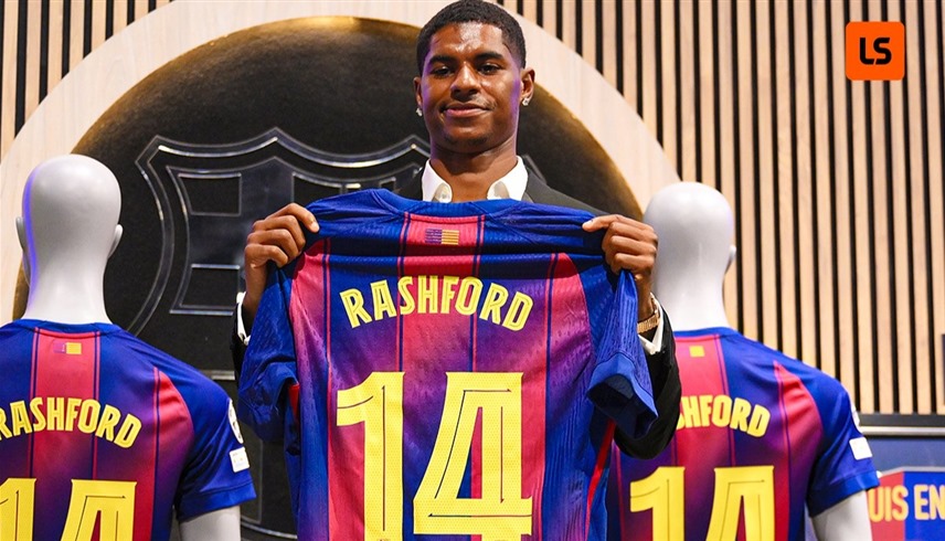 لاعب برشلونة راشفورد (إكس)