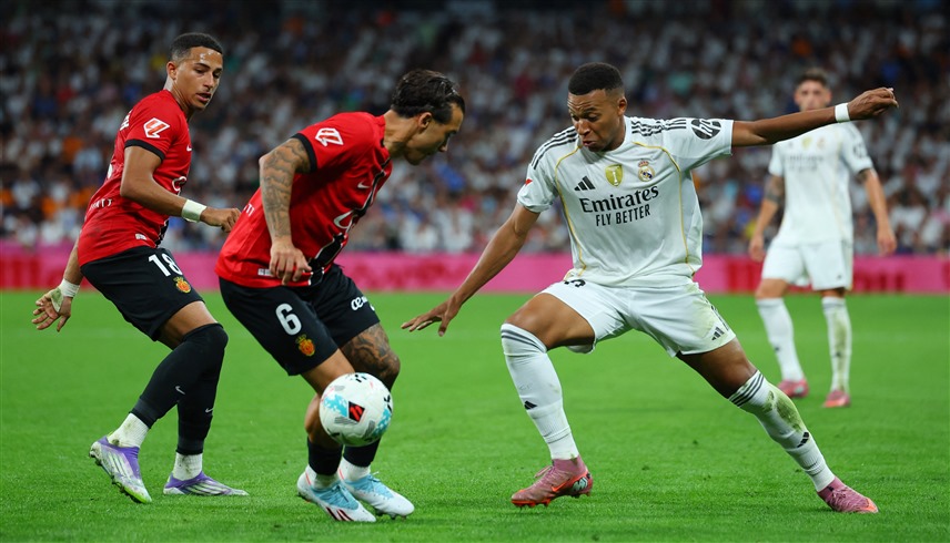 من لقاء ريال مدريد ومايوركا (رويترز)
