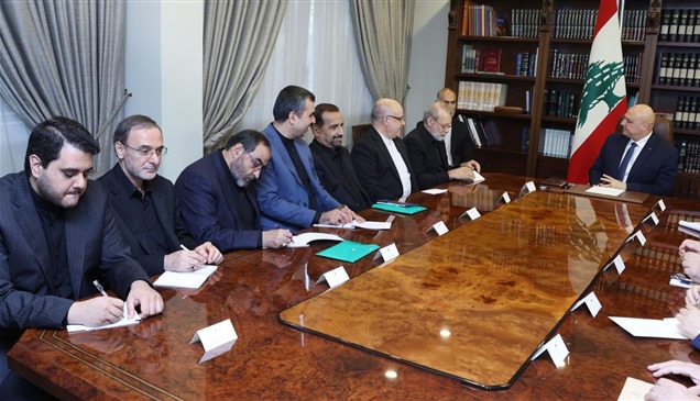 عون للاريجاني: لبنان يرفض التدخل في شؤونه الداخلية