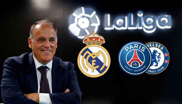 رئيس "الليغا" يستعين بسان جيرمان وتشيلسي للرد على ريال مدريد