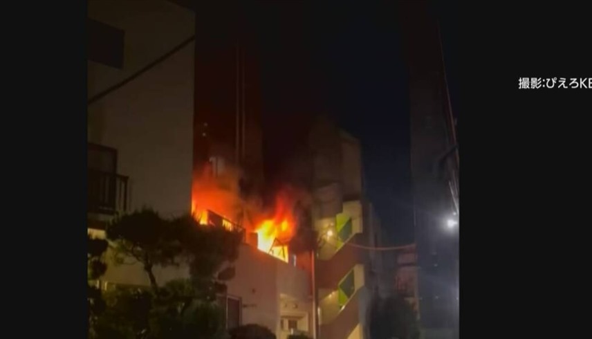 مشاهد من حريق الشقة في طوكيو 
