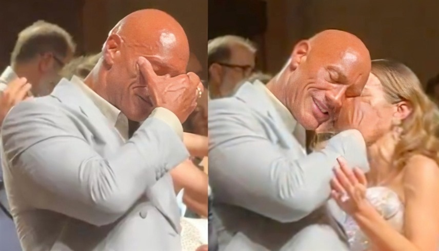 لحظة تأثر ذا روك في فينيسيا