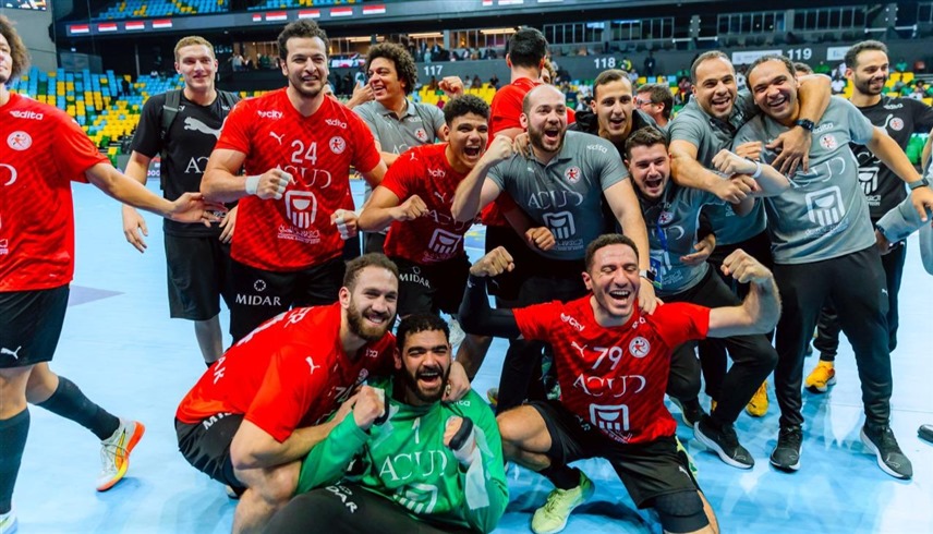 فرحة منتخب مصر لكرة اليد (إكس)