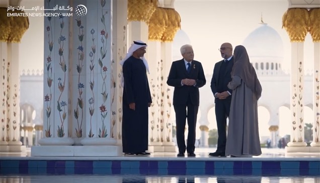 الرئيس الإيطالي يزور جامع الشيخ زايد الكبير في أبوظبي