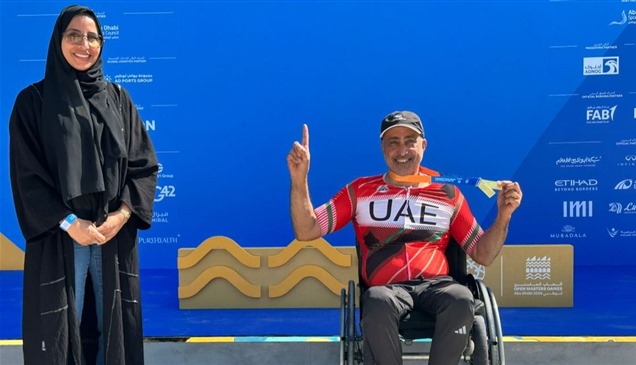ذيبان المهيري يحصد ذهبية "الدراجات اليدوية" في "ألعاب الماسترز"