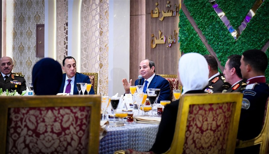 الرئيس المصري عبد الفتاح السيسي خلال حفل الإفطار (الرئاسة المصرية)