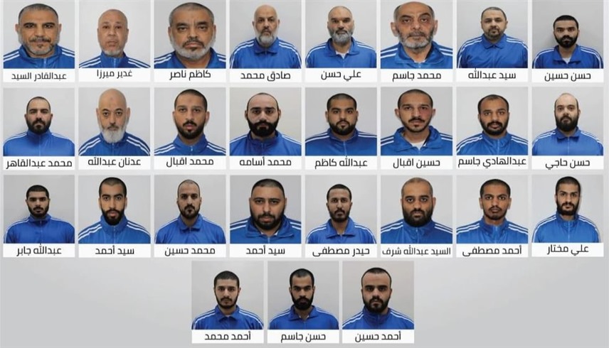المتهمون في تنظيم إرهابي تم ضبطه من قبل أمن الدولة الإماراتي. (وام)  