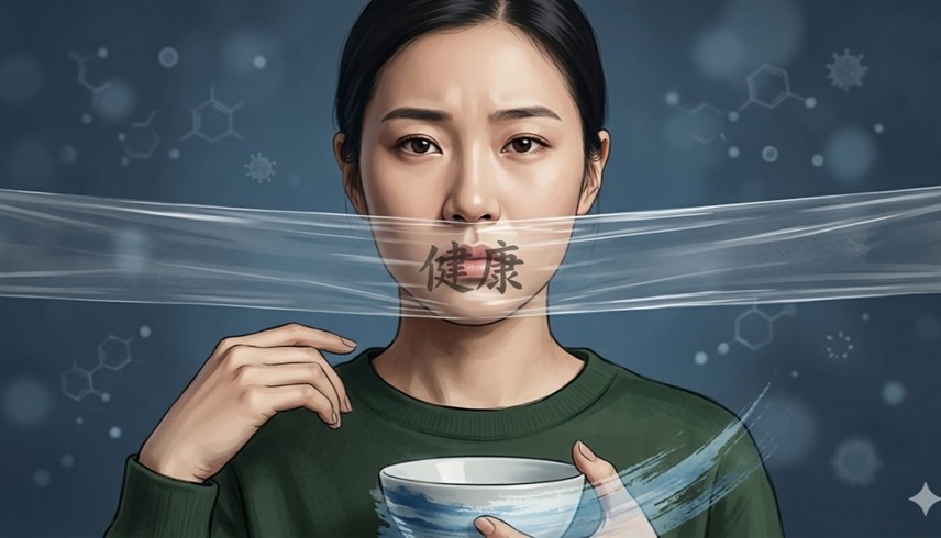 ترند الأكل عبر البلاستيك يهدد الصحة- صورة مولدة بالذكاء الاصطناعي