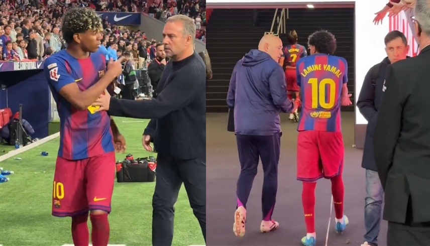 من مباراة أتلتيكو مدريد وبرشلونة (إكس)