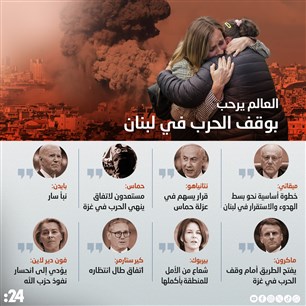 العالم يرحب  بوقف الحرب في لبنان