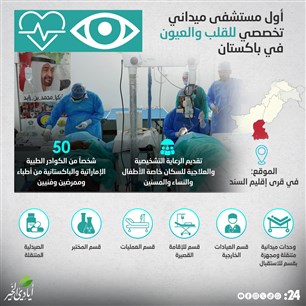 أول مستشفى ميداني تخصصي للقلب والعيون في باكستان