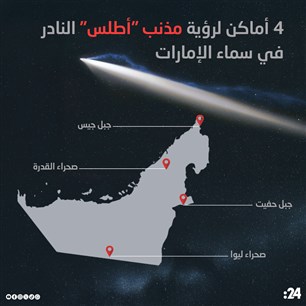 4 أماكن لرؤية مذنب "أطلس" النادر  في سماء الإمارات