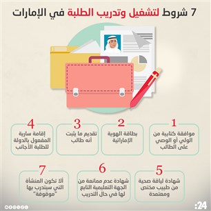 7 شروط لتشغيل وتدريب الطلبة في الإمارات